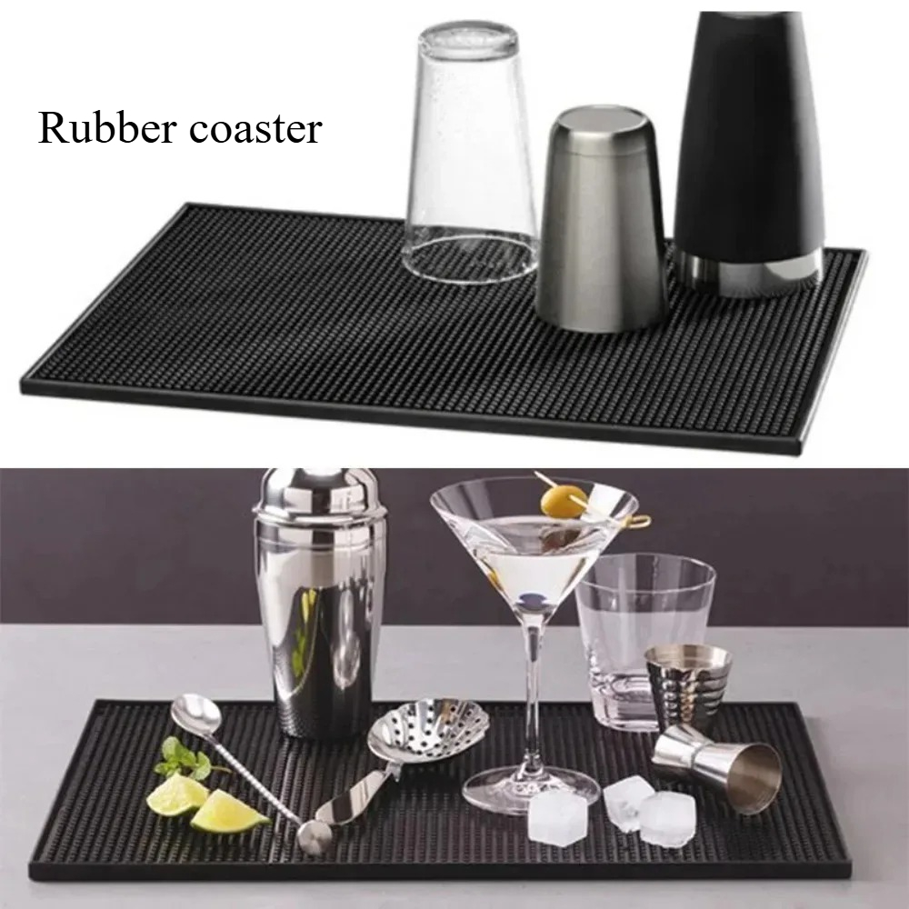Bar Mat Rubber - Tapis de bar en caoutchouc, sous-verres,