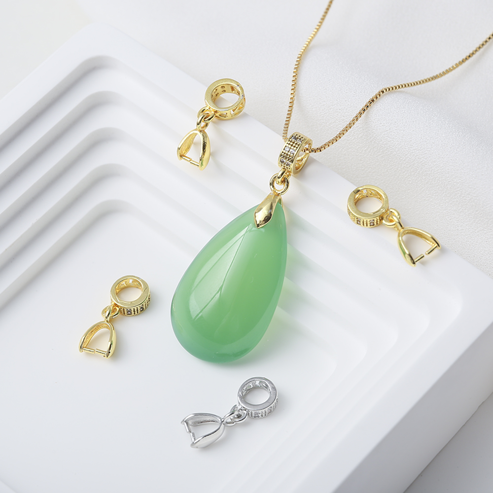 Ice Pick Pick - Micro Pave CZ Pendentif Pincer, B64.Laiton