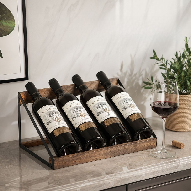 Support à vin en bois pour bar - Home Bar Shelf avis et prix