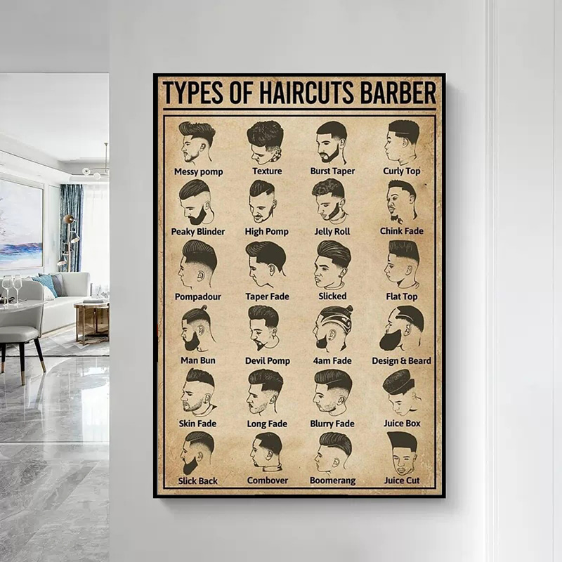 Affiche de barbier sans cadre, - Home Barbershop avis et prix