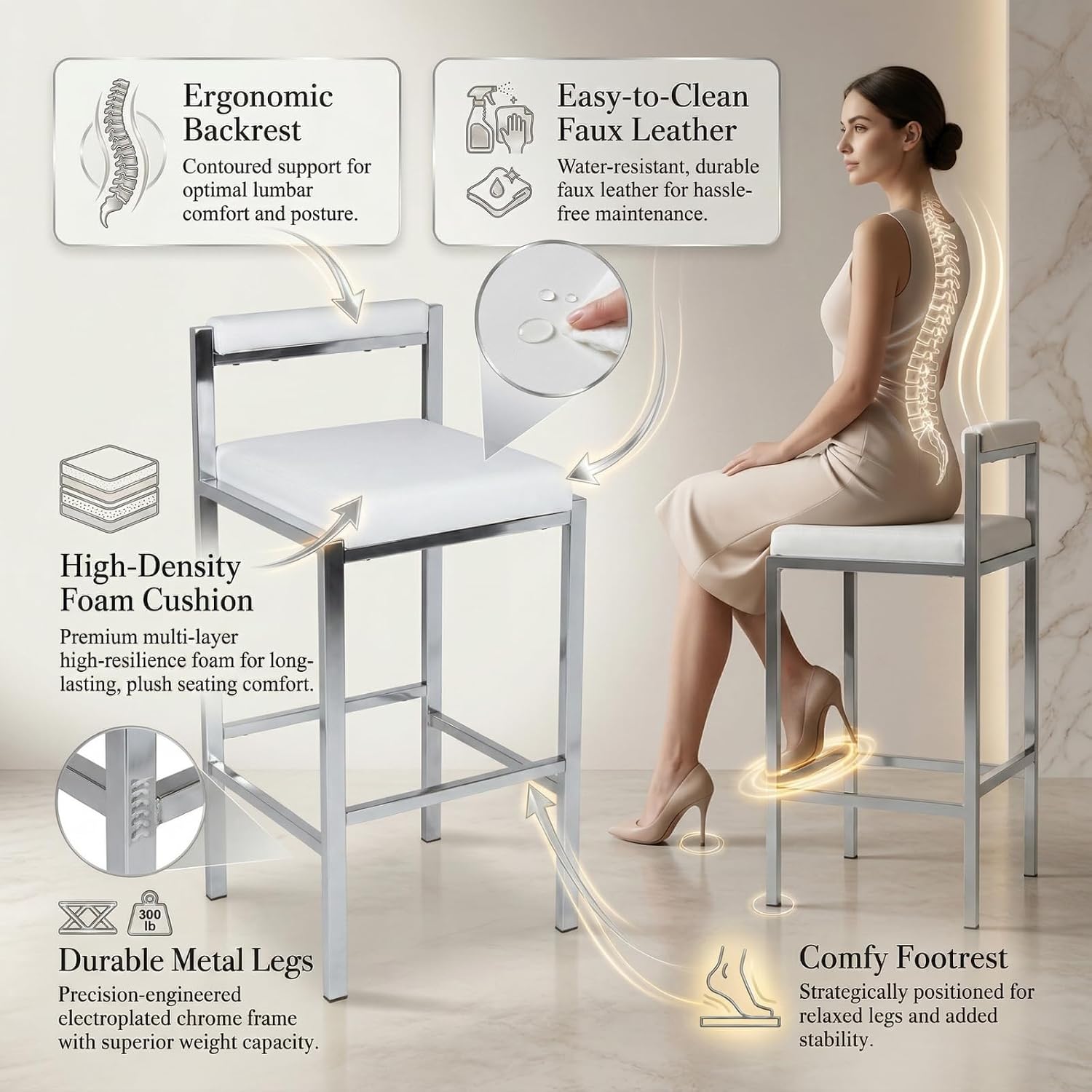 Ensemble de 2 tabourets de bar - Home Bar Stools avis et prix